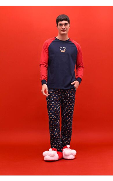 Regular Fit Desenli Uzun Kollu 2'li Takım