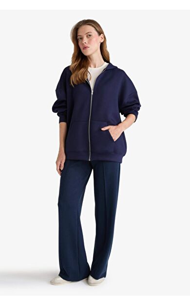 Relax Fit Normal Bel Düz Paça Modal Pantolon