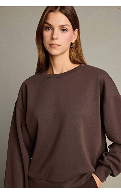 Bisiklet Yaka Modal Sweatshirt G2913AX25AUBN336