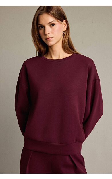 Bisiklet Yaka Modal Sweatshirt G2913AX25AUBR115