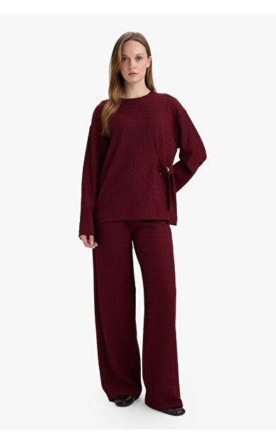 DeFacto Straight Fit Düz Paça Bürümcük Pantolon