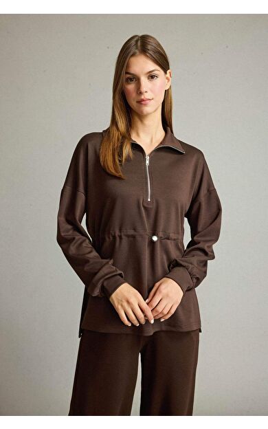 Bisiklet Yaka Modal Sweatshirt G2922AX25AUBN336