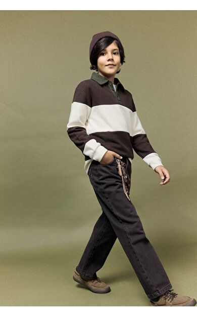 Erkek Çocuk Wide Leg Düz Paça Jean Pantolon