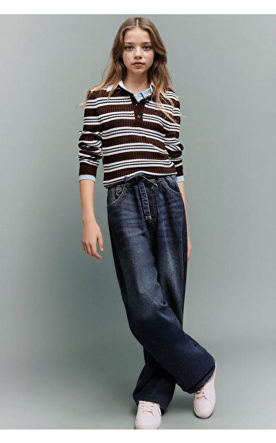 DeFacto Kız Çocuk Wide Baggy Fit Jean Pantolon