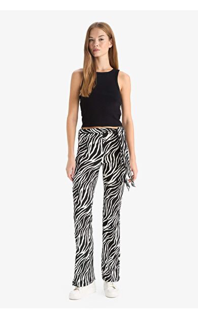 Fitted Hayvan Desenli Pantolon