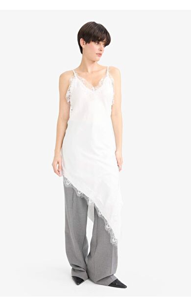 Regular Fit V Yaka Saten Kolsuz Bluz G2990AX25AUER136