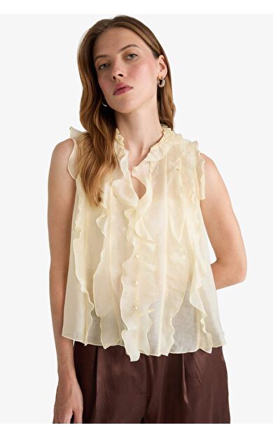 Regular Fit Modal Kısa Kollu Bluz