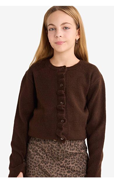 Kız Çocuk Bisiklet Yaka Hırka