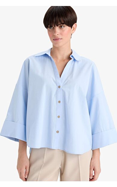 Poplin Uzun Kollu Gömlek