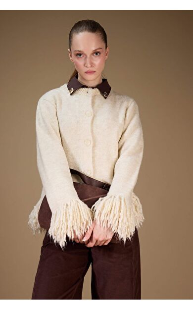 Regular Fit Bisiklet Yaka Triko Hırka