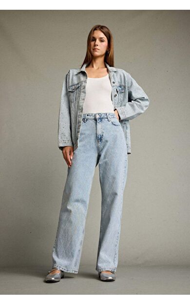 DeFacto Relax Fit Geniş Bol Paça Jean Pantolon