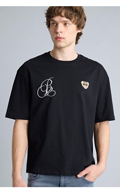 Boxy Fıt Baskılı Kısa Kollu Tişört