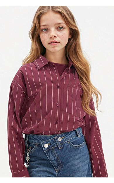 DeFacto Kız Çocuk Regular Fit Poplin 2'li Uzun Kollu Gömlek
