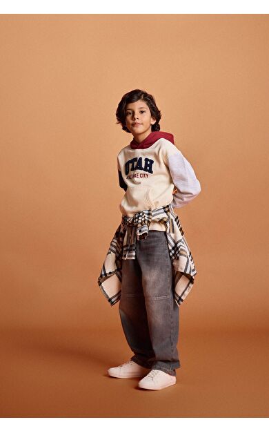 DeFacto Erkek Çocuk Barrel Fit Düz Paça Jean Pantolon