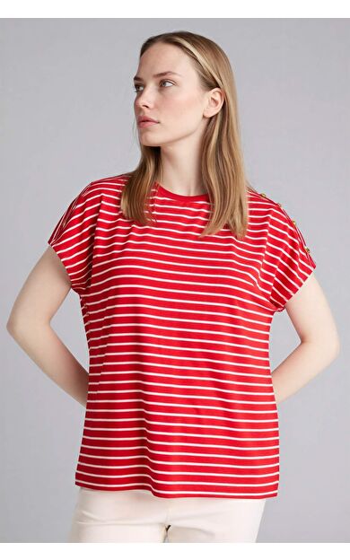 Bisiklet Yaka Kısa Kollu Tişört