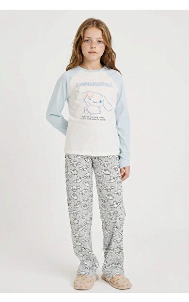 Kız Çocuk Hello Kitty Regular Fit 2'li Pijama Takımı
