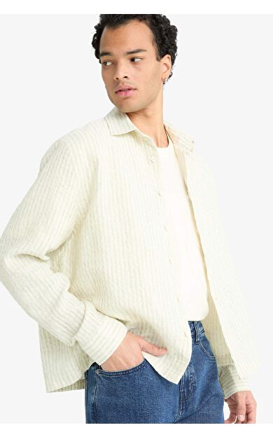 Boxy Fit Uzun Kollu Gömlek