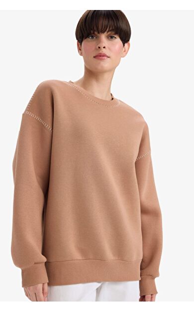 Overshirt Fit Bisiklet Yaka Sweatshirt G3320AX25AUBN336