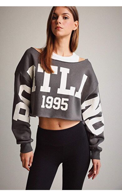 DeFacto Kayık Yaka Sweatshirt G3329AX25WNAR129