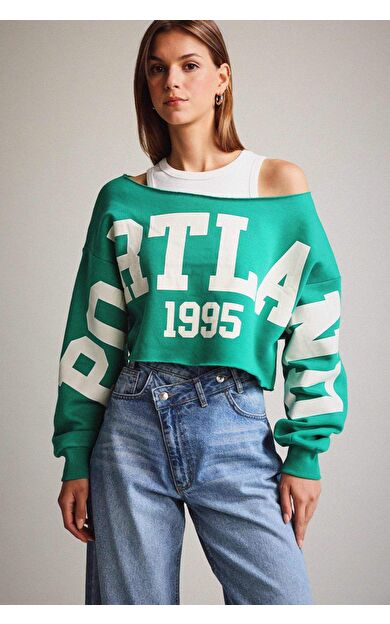 DeFacto Kayık Yaka Sweatshirt G3329AX25WNKH258