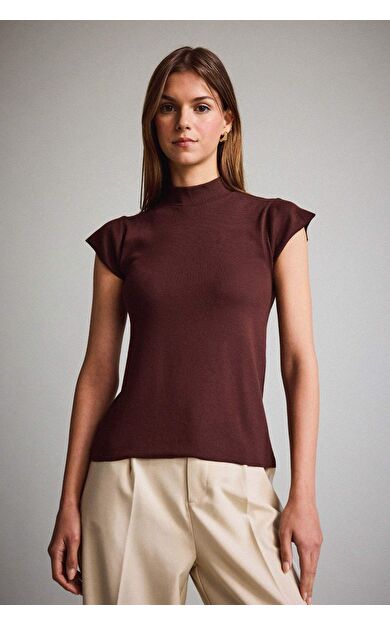 Balıkçı Yaka Kısa Kollu Tişört G3332AX25WNBN214