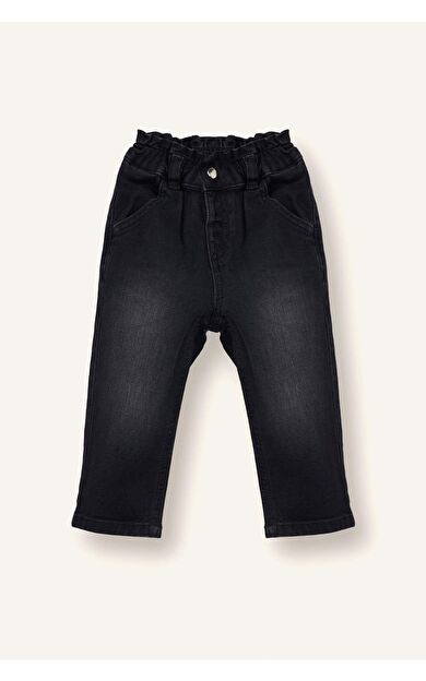 Paperbag İspanyol Paça Jean Pantolon Kız Bebek
