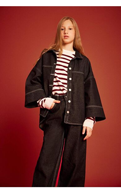 Kız Çocuk Jean Ceket