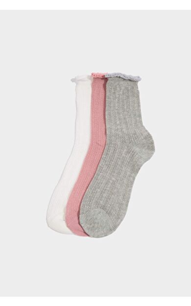 Kadın 3'lü Pamuklu Uzun Çorap