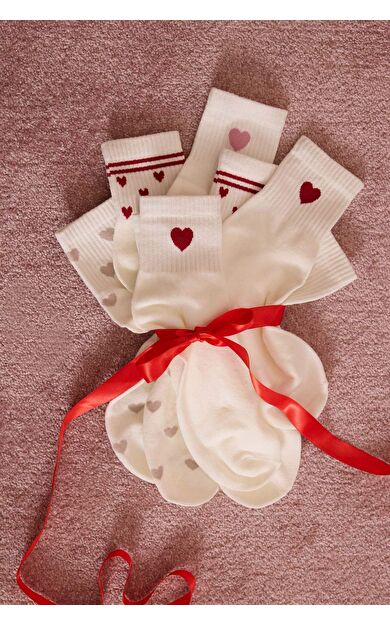 Kadın 5'li Pamuklu Soket Çorap