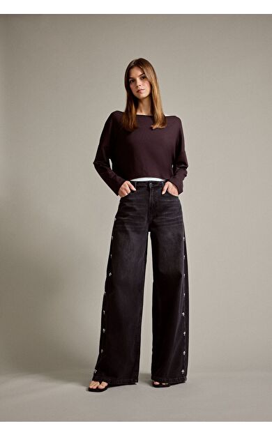 DeFacto Relax Fit Geniş Paça Jean Pantolon G3603AX25AUBK81