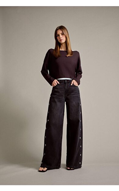 Relax Fit Geniş Paça Jean Pantolon G3603AX25AUBK81