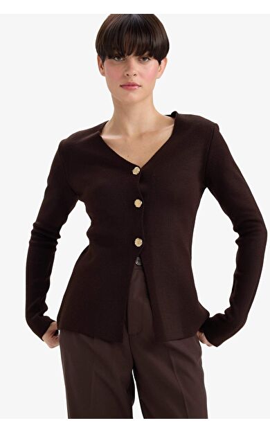 Fitted V Yaka Hırka