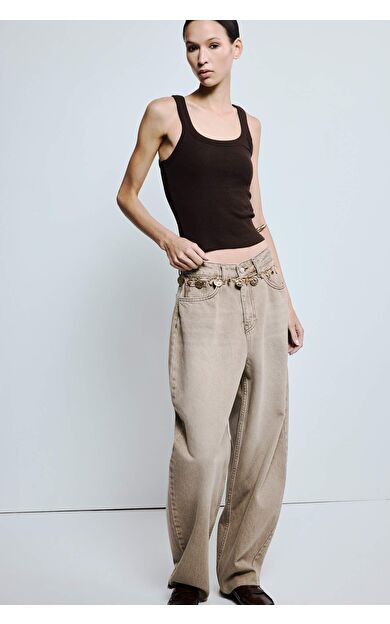 Kadın Gold Sallantılı Metal Kemer