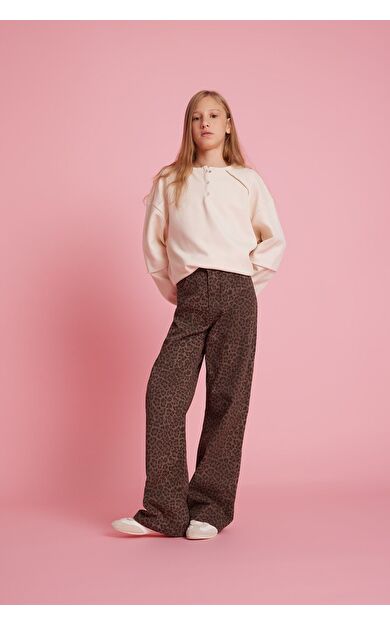 DeFacto Kız Çocuk Flare Fit İspanyol Paça Pantolon
