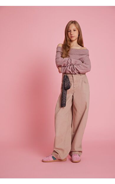 DeFacto Kız Çocuk Baggy Fit Gabardin Pantolon