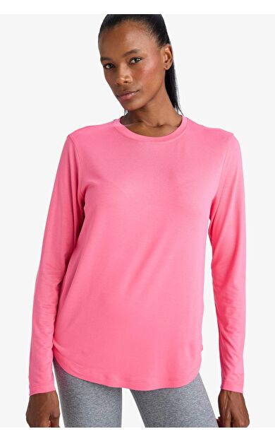 Standart Fit Bisiklet Yaka Sporcu Uzun Kollu Tişört