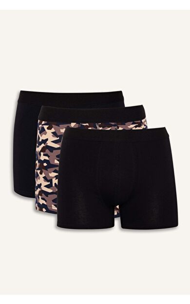 Regular Fit Leopar Desenli 3'lü Boxer
