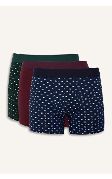 Regular Fit Puantiye 3'lü Boxer