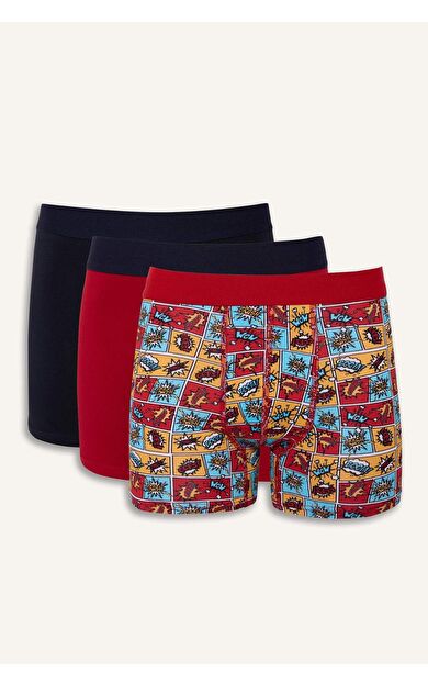 Regular Fit Eğlenceli Baskılı 3'lü