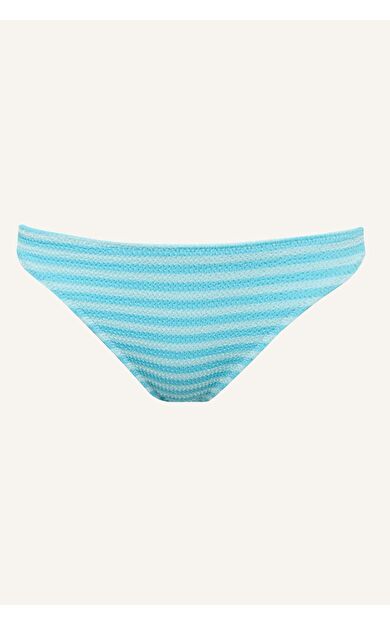 DeFacto Regular Fıt Kırışık Dokulu Turkuaz Bikini Alt
