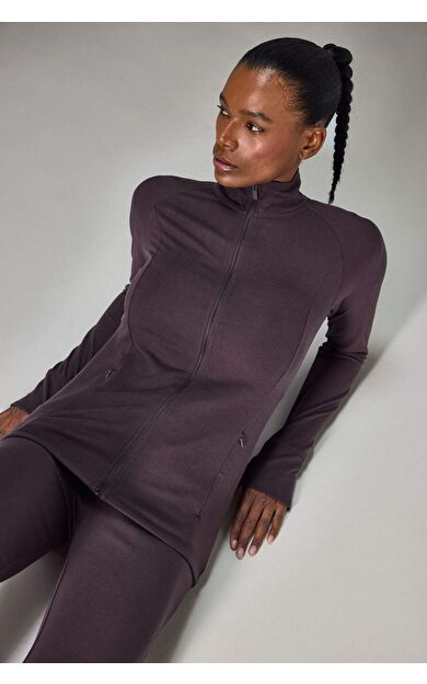 DeFactoFit Slim Fit Dar Kesim Dik Yaka İçi Yumuşak Tüylü Hırka