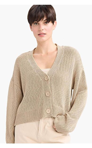 Relax Fit V Yaka Triko Hırka