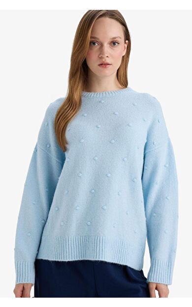 Relax Fit Bisiklet Yaka Triko Kazak