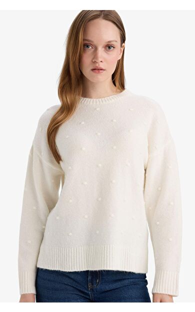 Relax Fit Bisiklet Yaka Triko Kazak