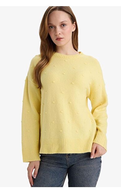 Relax Fit Bisiklet Yaka Triko Kazak