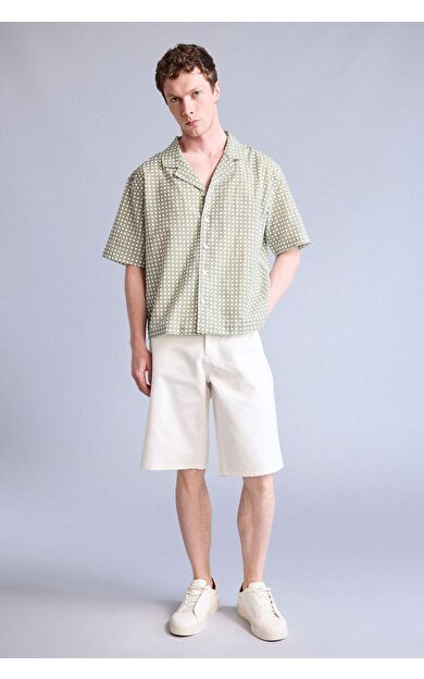 DeFacto Yumuşak Dokulu Baggy Fit Bermuda