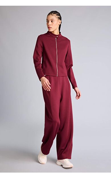 Barrel Fıt Standart Paça Standart Boy Skuba Dalgıç Kumaş Sporcu Pantolon