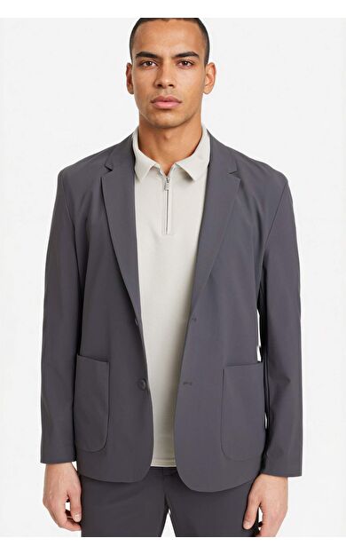 DeFacto Teknik Kumaştan Esnek Blazer Ceket