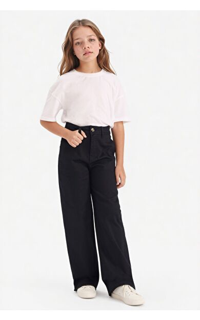 DeFacto Kız Çocuk Flare Fit Gabardin Pantolon