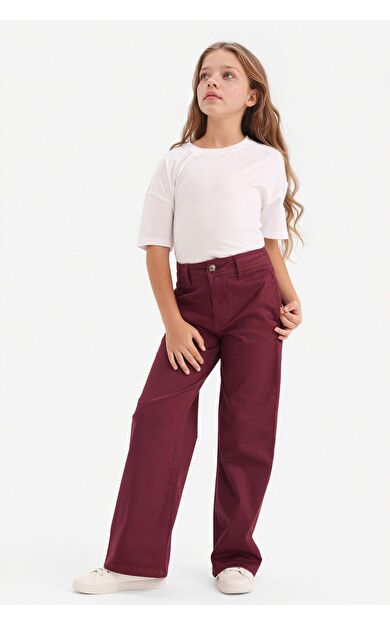 DeFacto Kız Çocuk Flare Fit Gabardin Pantolon